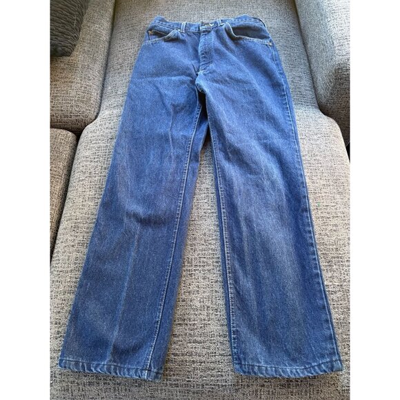 Lee Mens Classic Fit Blue Denim Jeans 32X32 100% Cotton Straight Leg Made In USA - Picture 1 of 8